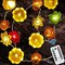 Fall Decor Fall Decorations lights for Home 30LED/10FT 3D Pumpkin Maple Leaf Acorn Battery Operated String Lights, 8 Mode Timer Remote Fall Lights Garland Indoor Outdoor Autumn Thanksgiving Halloween